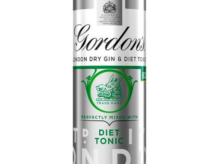 GORDON S SPECIAL DRY LONDON GIN & TONIC SLIMLINE CANS (250ml) x 12 Supply