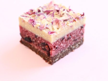 Nourishing By Sally Gluten Free & Vegan Berry White Choc Slice Discount