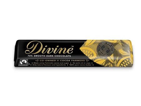 DIVINE 70% DARK CHOCOLATE BARS (35g) x 30 Fashion