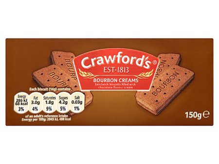 CRAWFORD S BOURBON CREAMS (150g) x 12 Discount