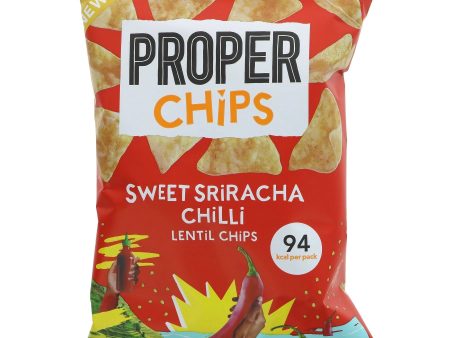 PROPERCHIPS SWEET SRIRACHA CHILLI LENTIL CHIPS (20g) x 24 Cheap