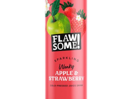 FLAWSOME! APPLE & STRAWBERRY SPARKLING CANS (250ml) x 24 Online