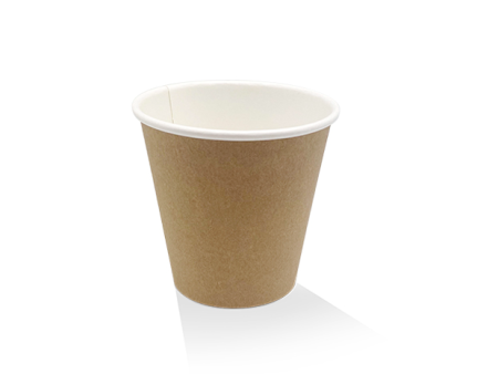 8oz Single Wall Kraft Hot Cup 90mm For Discount