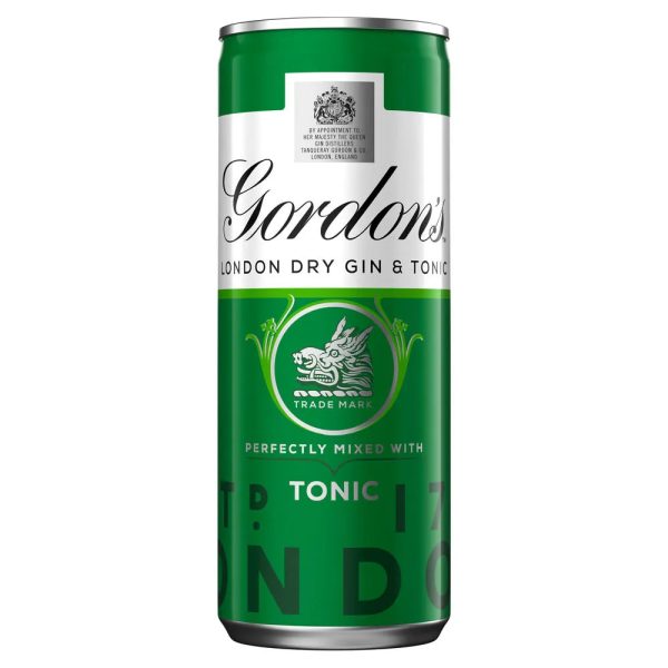 GORDON S SPECIAL DRY LONDON GIN & TONIC CANS (250ml) x 12 Online Sale