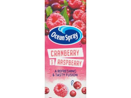 OCEAN SPRAY CRANBERRY & RASPBERRY JUICE DRINK (1L) x 12 For Sale