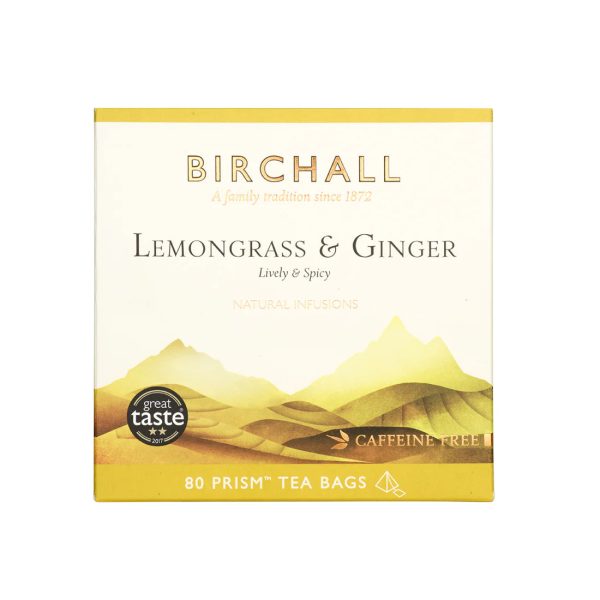 BIRCHALL LEMONGRASS & GINGER PRISM TEA BAGS (80 bags) Online Sale