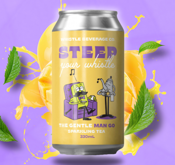 Whistle Beverage Co Steep Your Whistle Gentle Man Go Sparkling Iced Tea 330ml Supply