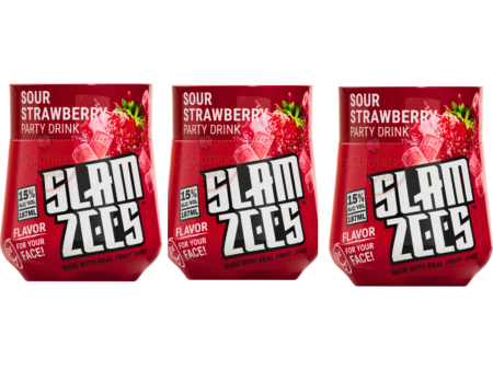 *** SlamZees Sour Strawberry Liquor (3x200mL) Online Hot Sale