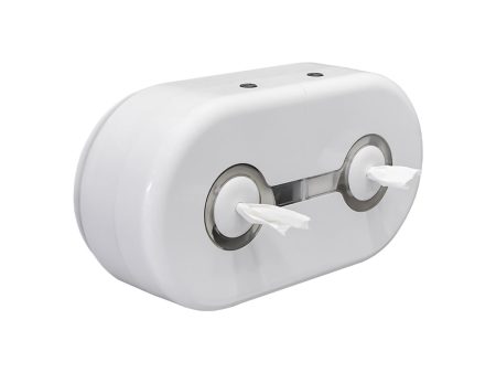 FIG CENTRE-PULL TWIN TOILET ROLL DISPENSER WHITE Online now