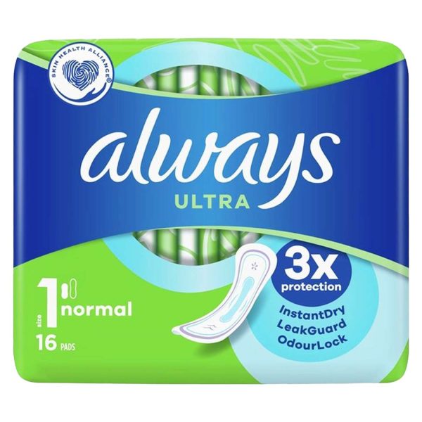 ALWAYS ULTRA NORMAL SANITARY TOWELS (16 pack) x 16 Cheap