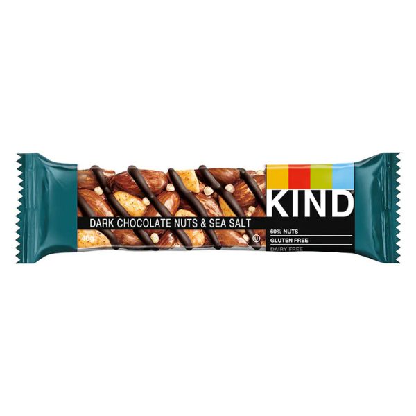 KIND DARK CHOCOLATE NUTS AND SEA SALT BARS (40g) x 12 Hot on Sale