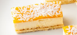 Little Secrets Bakehouse Gluten Free Mango Coconut Cheesecake Slice Box of 6 Hot on Sale