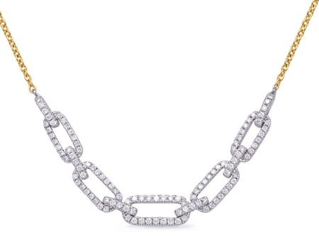 Yellow & White Gold Diamond Necklace Fashion