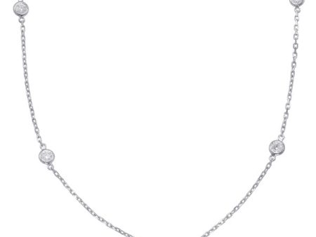 White Gold Diamond By The Yard Necklace Supply