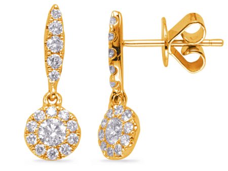 Yellow Gold Diamond Earring Supply