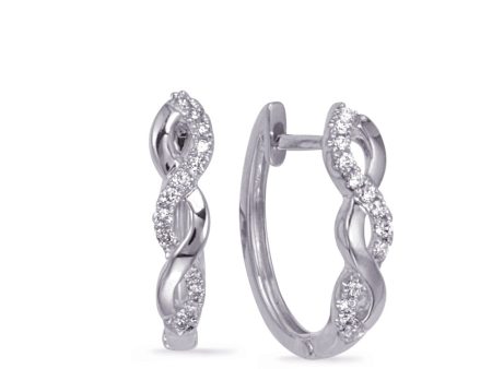 White Gold Diamond Earring Discount