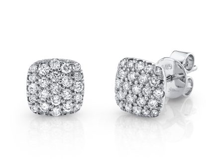 0.50CT DIAMOND PAVE STUD EARRING Online now