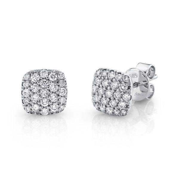 0.50CT DIAMOND PAVE STUD EARRING Online now