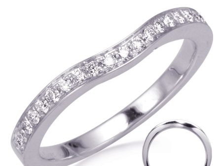 White Gold Curved Band Online Hot Sale