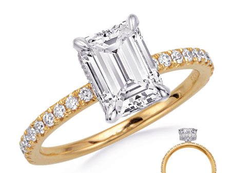 Yellow & White Gold  Engagement Ring Online Sale