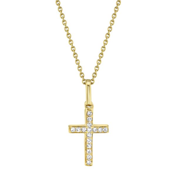 0.06CT DIAMOND CROSS NECKLACE Sale