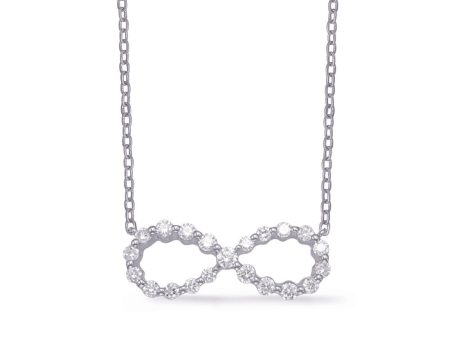 White Gold Diamond Infinity Necklace Online