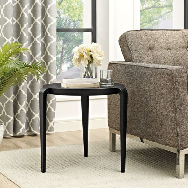 Spin Side Table in Black by Furniture and Things Cheap