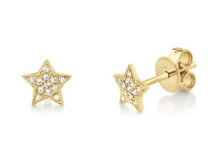 0.07CT DIAMOND STAR STUD EARRING Supply