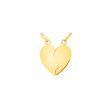 14K Gold Doube Bail Broken Heart Pendant For Sale