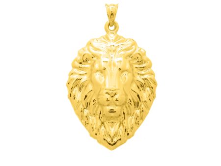 14K Gold Lion Head Pendant Sale