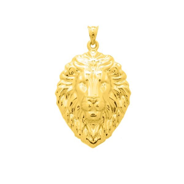 14K Gold Lion Head Pendant Sale