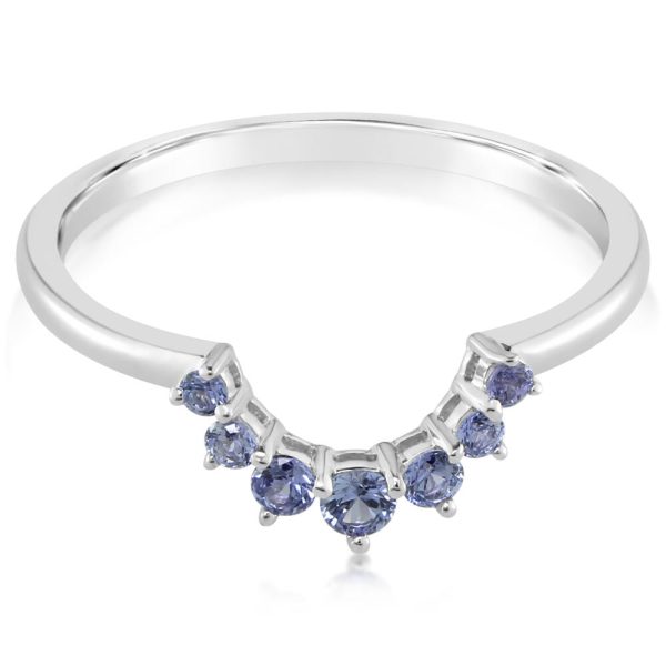 14K White Gold Yogo Sapphire Ring Supply