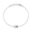 0.09CT DIAMOND & 0.08CT BLUE SAPPHIRE HAMSA BRACELET Online now