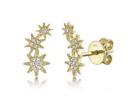 0.06CT DIAMOND STAR STUD EARRING Online Sale