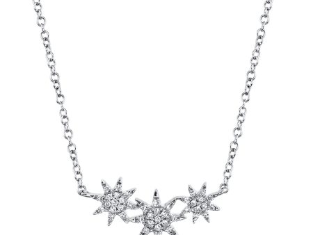 0.09CT DIAMOND STAR NECKLACE For Cheap