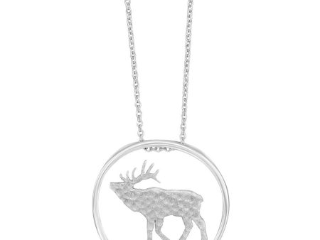 Sterling Silver Elk Montana Sapphire Pendant (3-Stones) Cheap