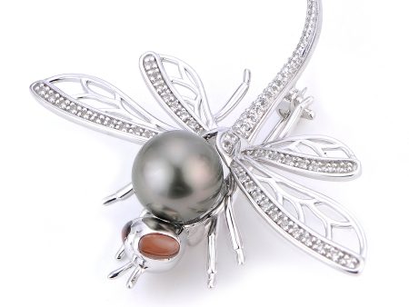 Sterling Silver Tahitian Pearl Pin Online