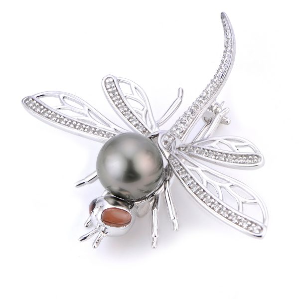 Sterling Silver Tahitian Pearl Pin Online