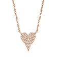 0.11CT DIAMOND PAVE HEART NECKLACE Fashion