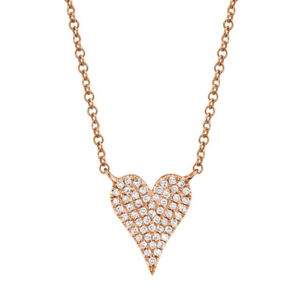 0.11CT DIAMOND PAVE HEART NECKLACE Fashion