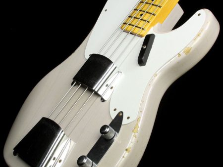 Used Fender Custom Shop Limited Edition Relic 1955 Precision Bass Electric Bass Guitar Dirty White Blonde Online Hot Sale