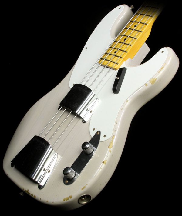 Used Fender Custom Shop Limited Edition Relic 1955 Precision Bass Electric Bass Guitar Dirty White Blonde Online Hot Sale