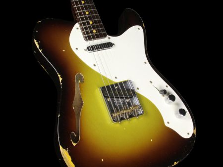 Fender Custom Shop 2016 Limited Edition  50s Thinline Telecaster Relic Electric Guitar Wide Fade 2-Color Sunburst Supply